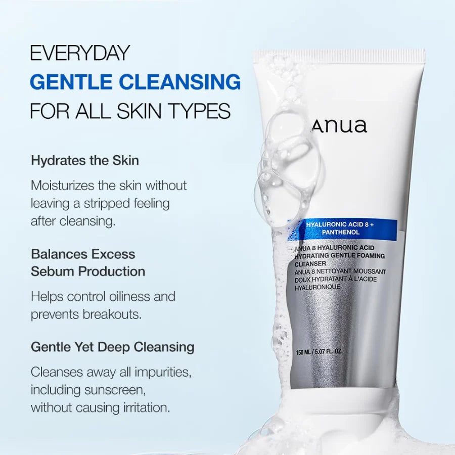 ANUA Hyaluronic Acid Hydrating Gentle Foaming Cleanser 150 ml