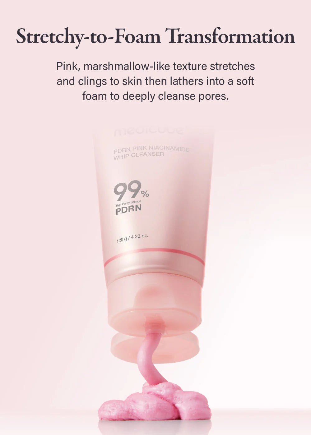 MEDICUBE PDRN Pink Niacinamide Whip Cleanser